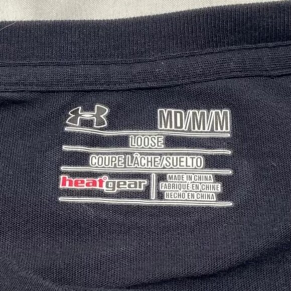 Under Armour Heat Gear Men's Medium Black Loose Fit Long Sleeve GmCharged Logo - Picture 10 of 11